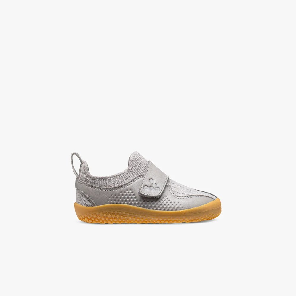 Vivobarefoot Primus Knit II Toddlers Trainers Grey UK BRIE